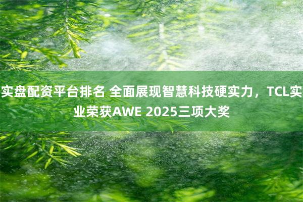 实盘配资平台排名 全面展现智慧科技硬实力，TCL实业荣获AWE 2025三项大奖
