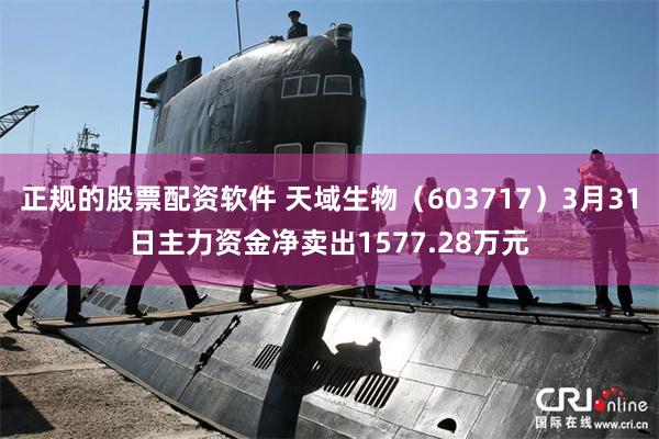 正规的股票配资软件 天域生物（603717）3月31日主力资金净卖出1577.28万元