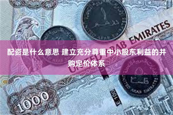 配资是什么意思 建立充分尊重中小股东利益的并购定价体系
