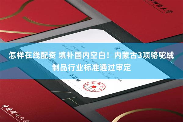 怎样在线配资 填补国内空白！内蒙古3项骆驼绒制品行业标准通过审定