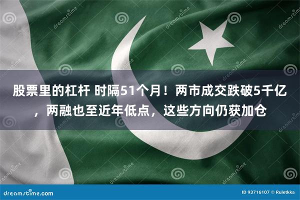 股票里的杠杆 时隔51个月！两市成交跌破5千亿，两融也至近年低点，这些方向仍获加仓